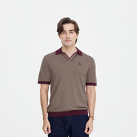 U.S. Polo Assn. Men’s Regular Fit Interlock Polo Shirt เสื้อโปโล สี Khaki