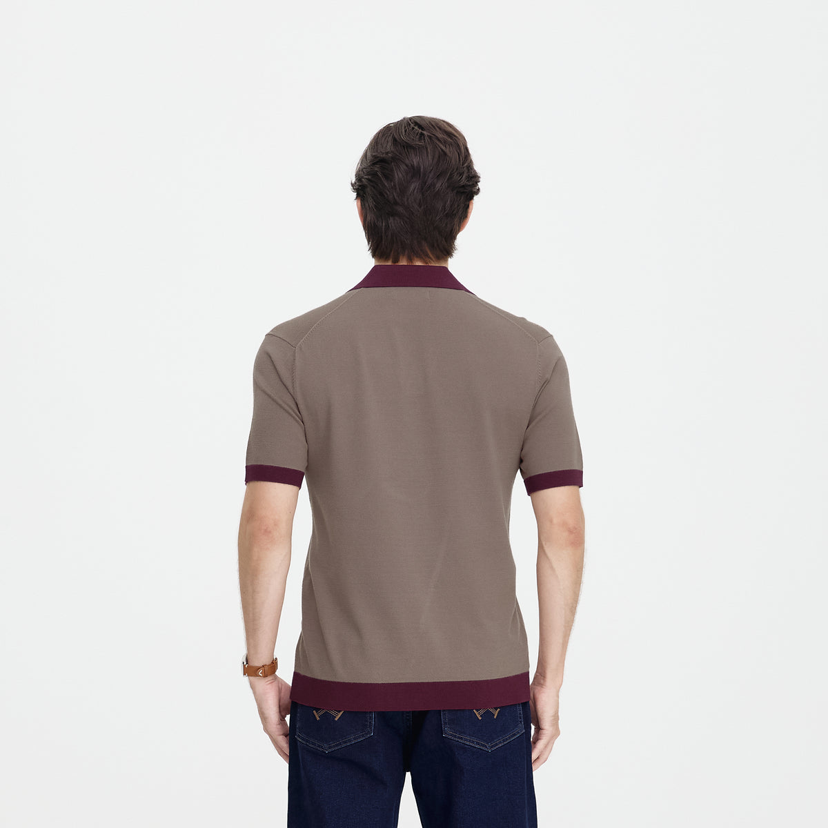 U.S. Polo Assn. Men’s Regular Fit Interlock Polo Shirt เสื้อโปโล สี Khaki