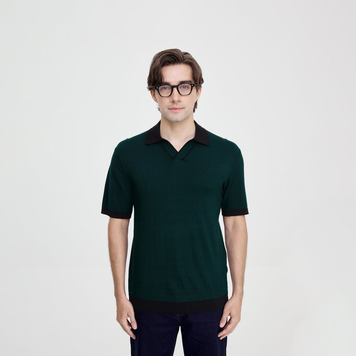 U.S. Polo Assn. Men’s Regular Fit Interlock Polo Shirt เสื้อโปโล สี Green