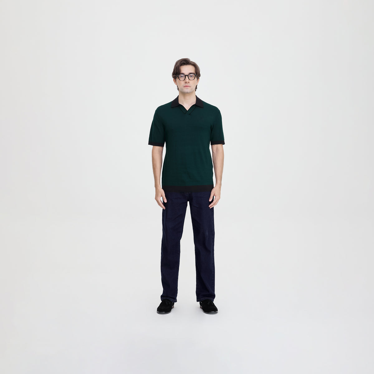 U.S. Polo Assn. Men’s Regular Fit Interlock Polo Shirt เสื้อโปโล สี Green