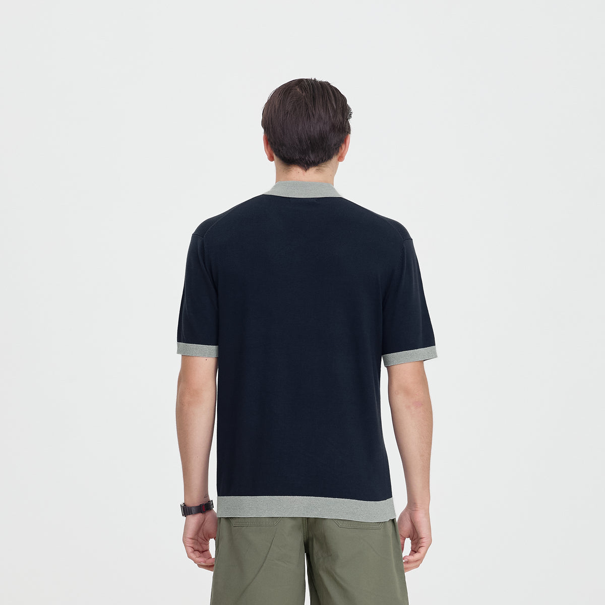 U.S. Polo Assn. Men’s Regular Fit Interlock Polo Shirt เสื้อโปโล สี Navy